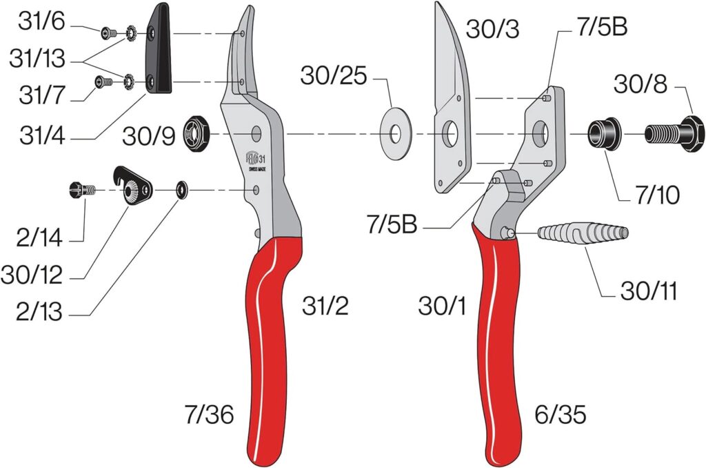 FELCO F-2 068780 Classic Manual Hand Pruner, F 2