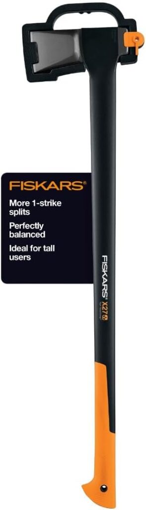 Fiskars X27 Super Splitting Axe - Wood Splitter for Medium to Large Size Logs with 36 Shock-Absorbing Handle - Black