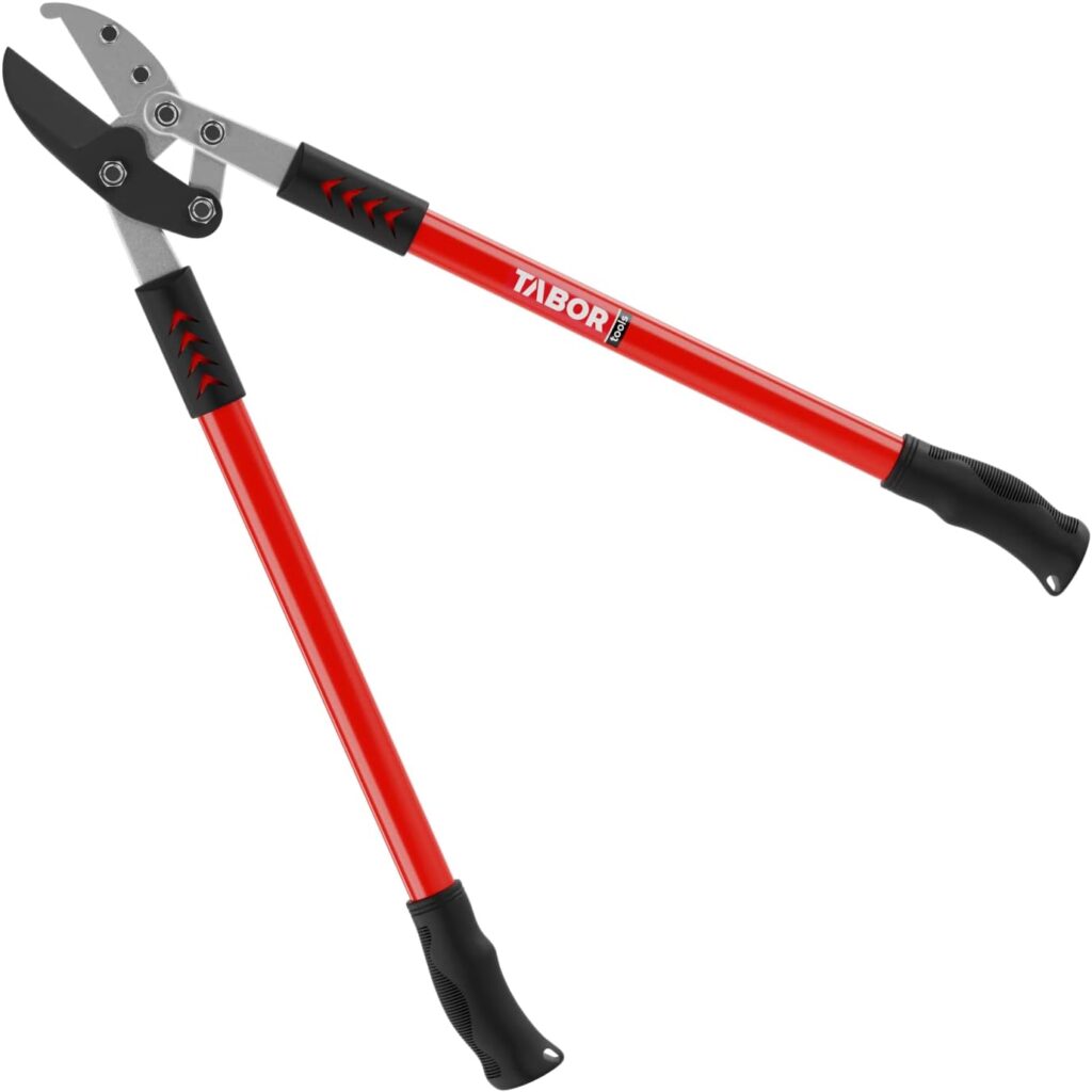 TABOR TOOLS GG12A Anvil Lopper with Compound Action, 30 Inch Tree Trimmer, Branch Cutter with ⌀ 2 Inch Cutting Capacity, Chops Thick Branches with Ease.