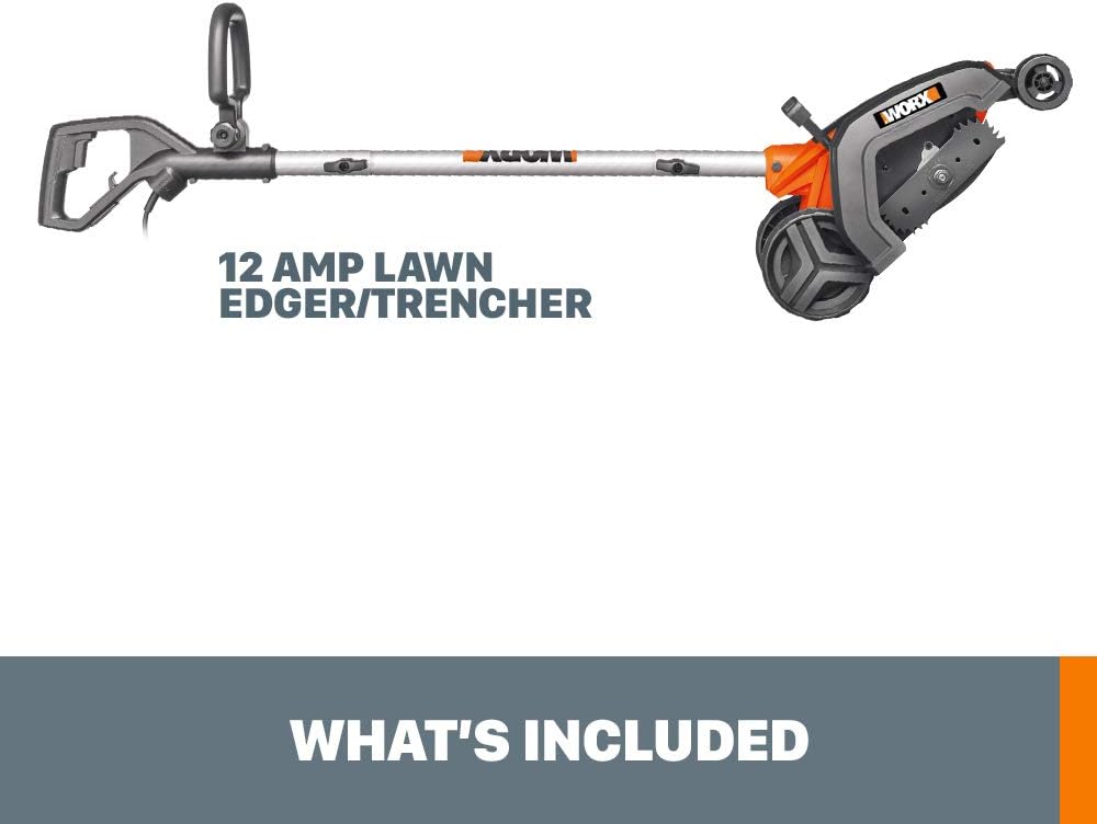 Worx Edger Lawn Tool, Electric Lawn Edger 12 Amp 7.5, Grass Edger  Trencher WG896